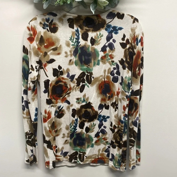 Rafaella Cardigan Floral V-Neck M - Picture 2 of 16